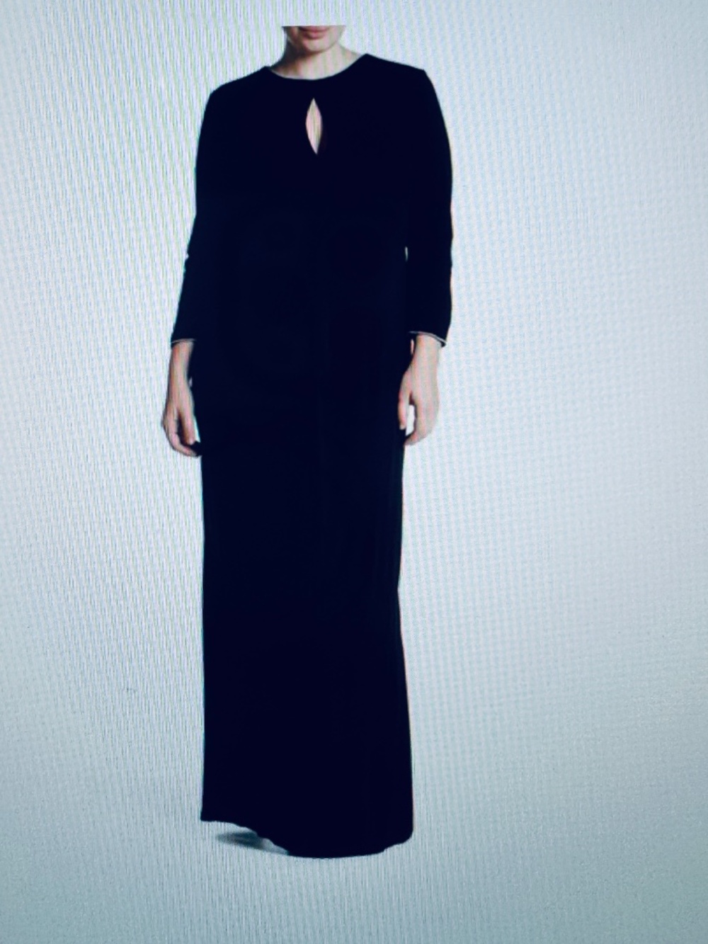 ABS Allen Schwartz Key Hole Twist Front Gown Plus Size